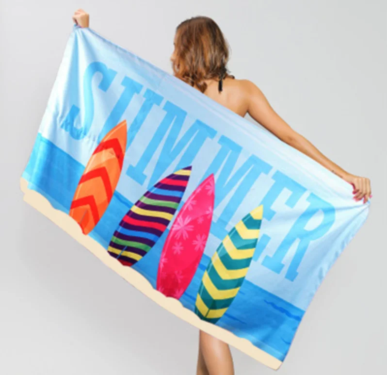 China Suppliers Custom Beach Towel With Cartoon Characters New Soft Quick-drying Cotton Digital Printing Custom Beach Towel