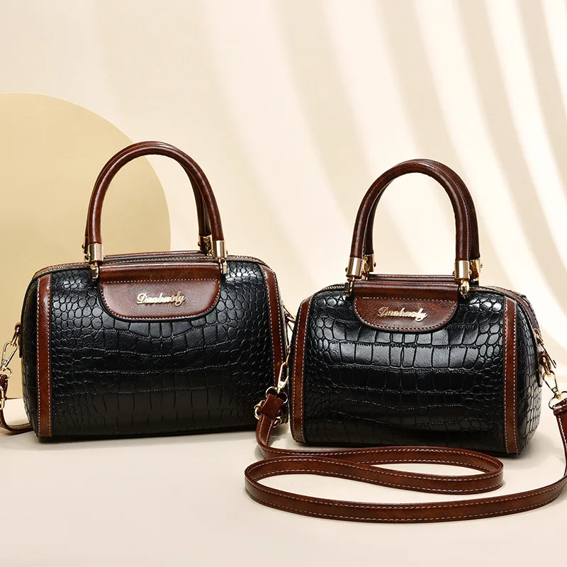 luxury hand bags ladies 2023 New Boston women bag messenger shoulders bolsos de mujer Stone pattern wholesale Handbags