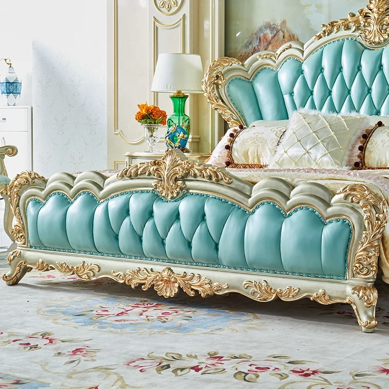 super king size royal Luxury bedroom furniture set high end royal wholesale bedroom furniture