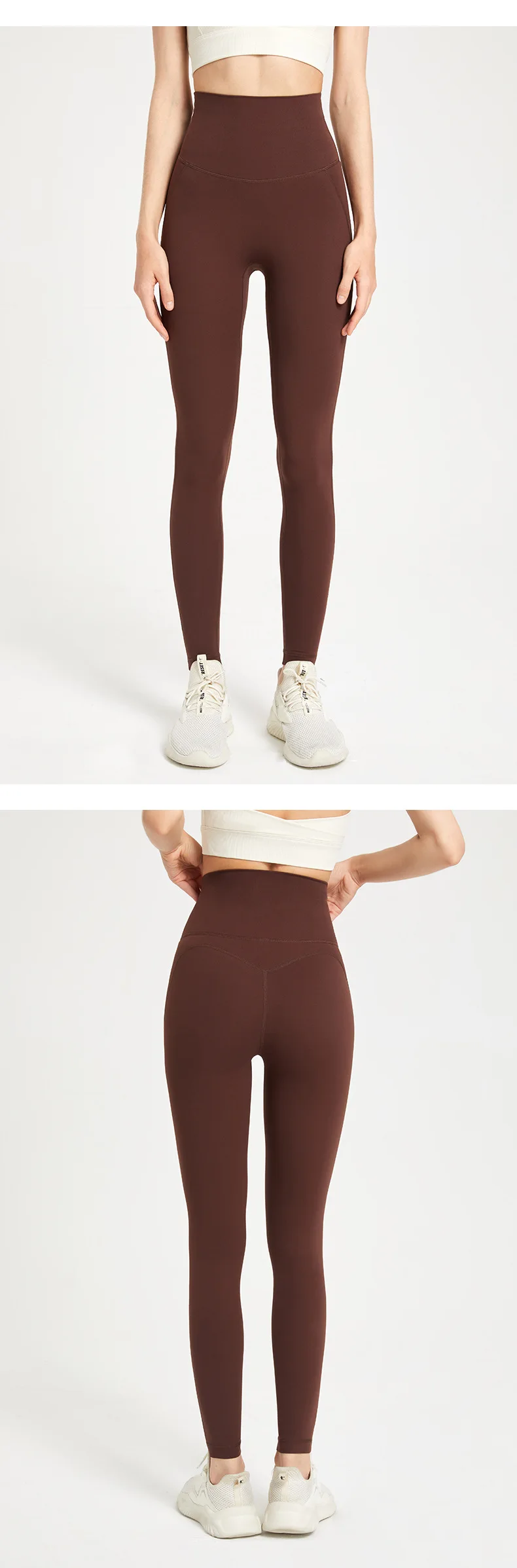 New No panties zero sense lulu one-piece yoga pants seamless bare back pocket leggings peach butt lift skinny exercise pants