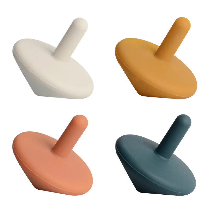 Top Sale Silicone Education Toys Soft Bpa Free Food Grade Silicone Fingertip Fidget Spinner Gyro Toy For Kids