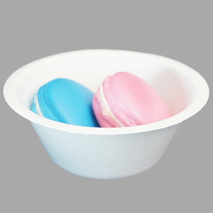 
11oz 300ml volume 100% disposable sugarcane pulp white paper salad coconut bowl 