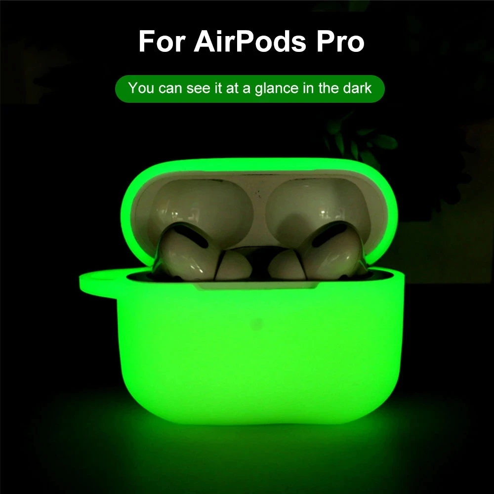 Fluorescent Earphone Cases For  Airpods Pro Luminous Shockproof Cover for Air Pods Protector Case