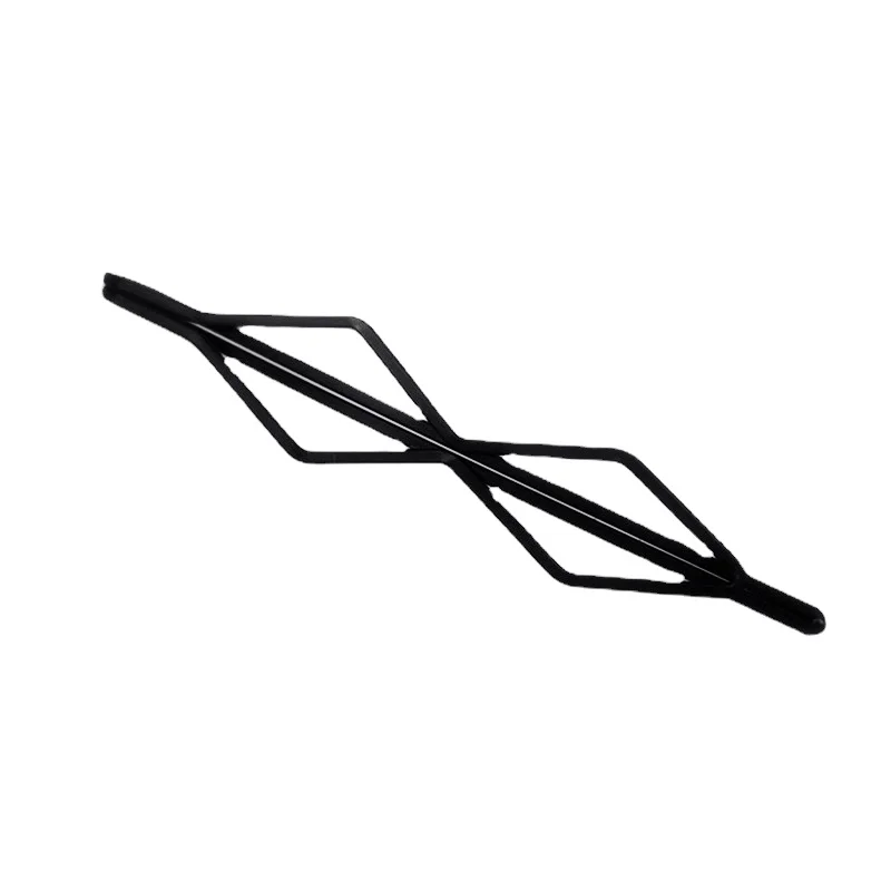 6 Styles Simple Solid Color Non-slip Black Geometric Line Metal One-line Hairpin for Women Girls Hair Accessories