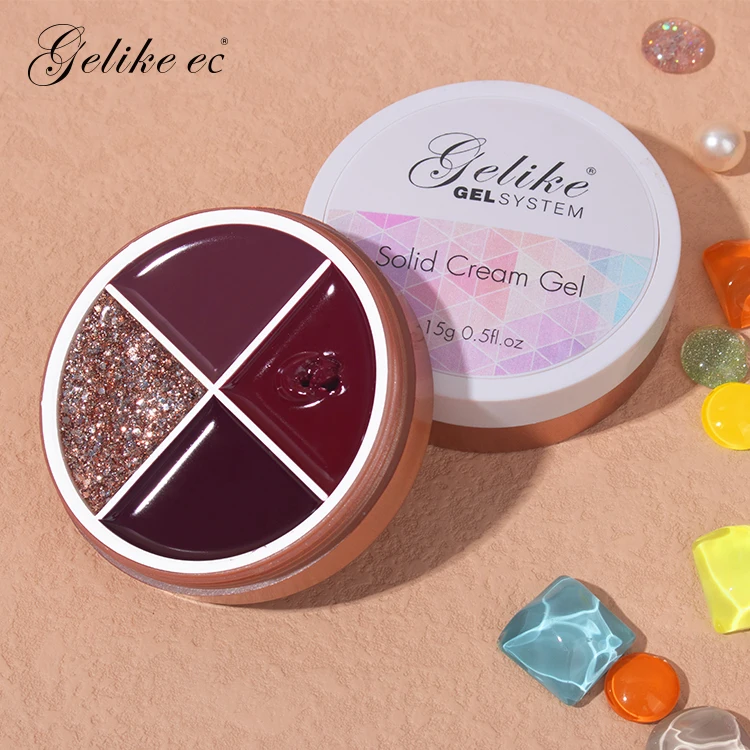 EC cosmetic uv lamp girls   private label 400 colors solid pudding gel