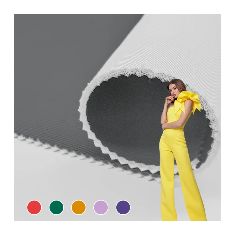 Factory Wholesale Solid Neoprene Fabrics Polyester Spandex Material Waterproof Scuba Fabric For Sports Cloth