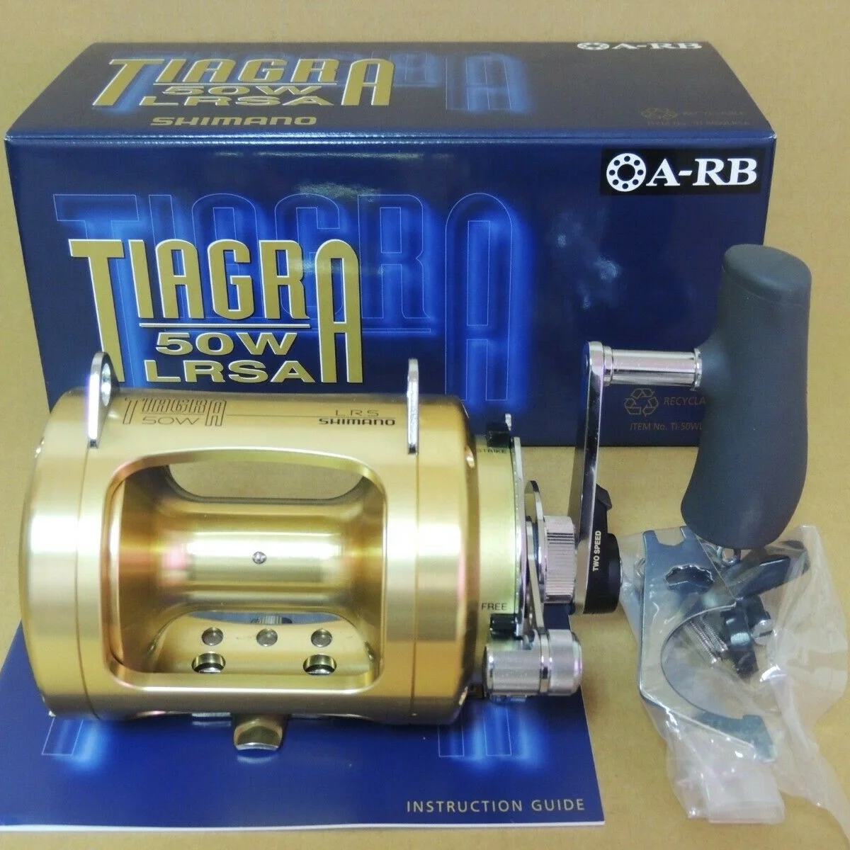 
Factory New Authentic Tiagra 50 WLRSA Overhead Big Game Fishing Reel Tiagra 50WLRSA 