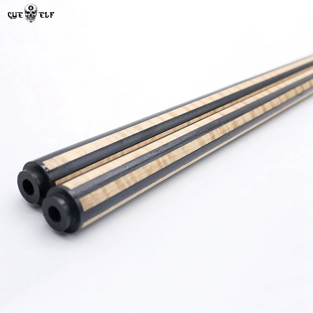 Cueelf 2020  high quality with carbon core inside curly ebony 12pcs spliced carom cue shaft
