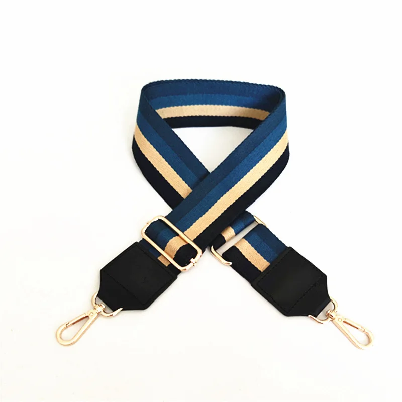 Hot Selling Canvas Wide Adjustable Rainbow Colorful Handbag Strap Webbing Shoulder Bag Straps