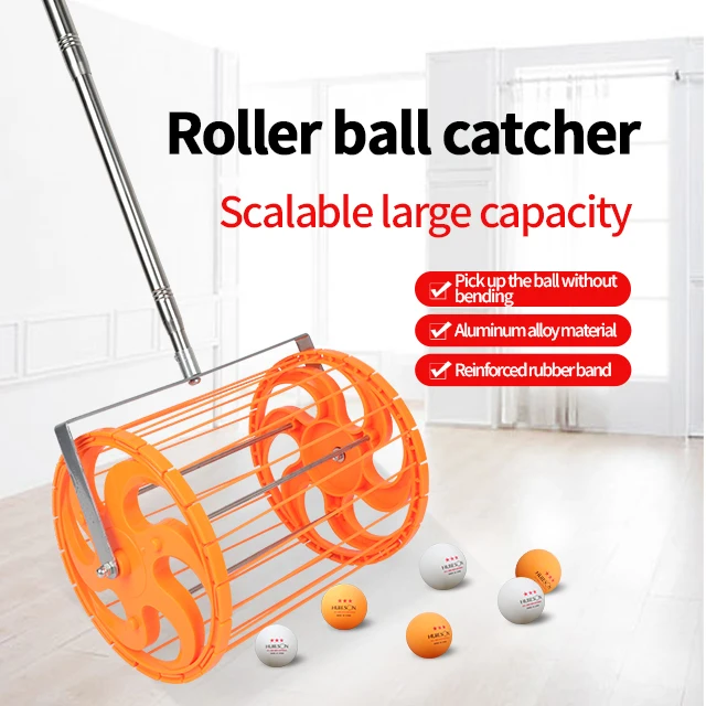 
HUIESON Table tennis light retractable ball picker ball picker 360 degree recovery roller ball picker net basket 