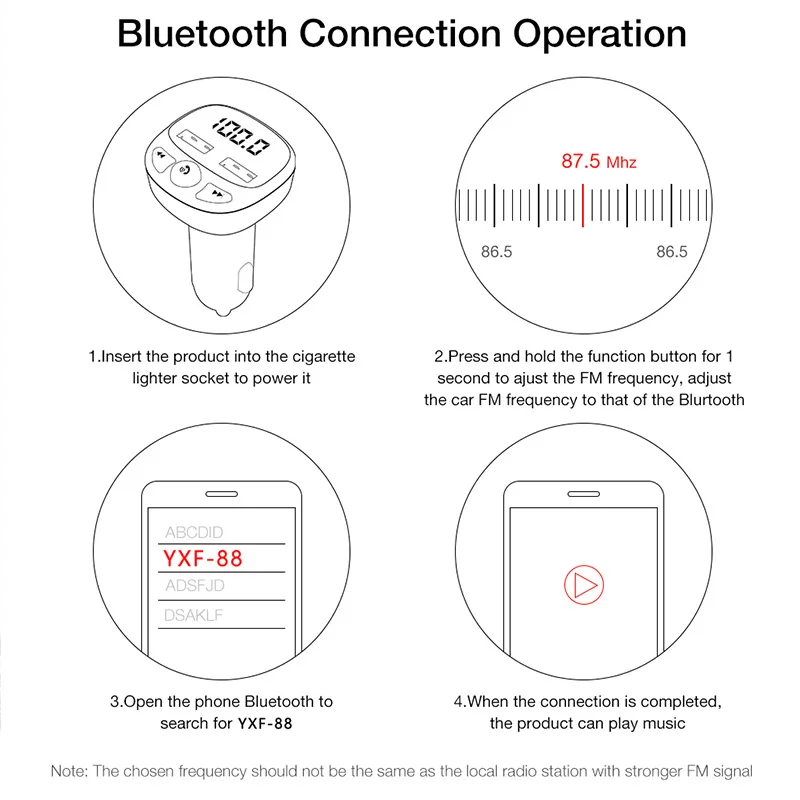 1 Sample OK Top Seller QC 3.0 Fast Charging Dual USB Car Mobile Phone Charger Fm Transmitter Car MP3 Player