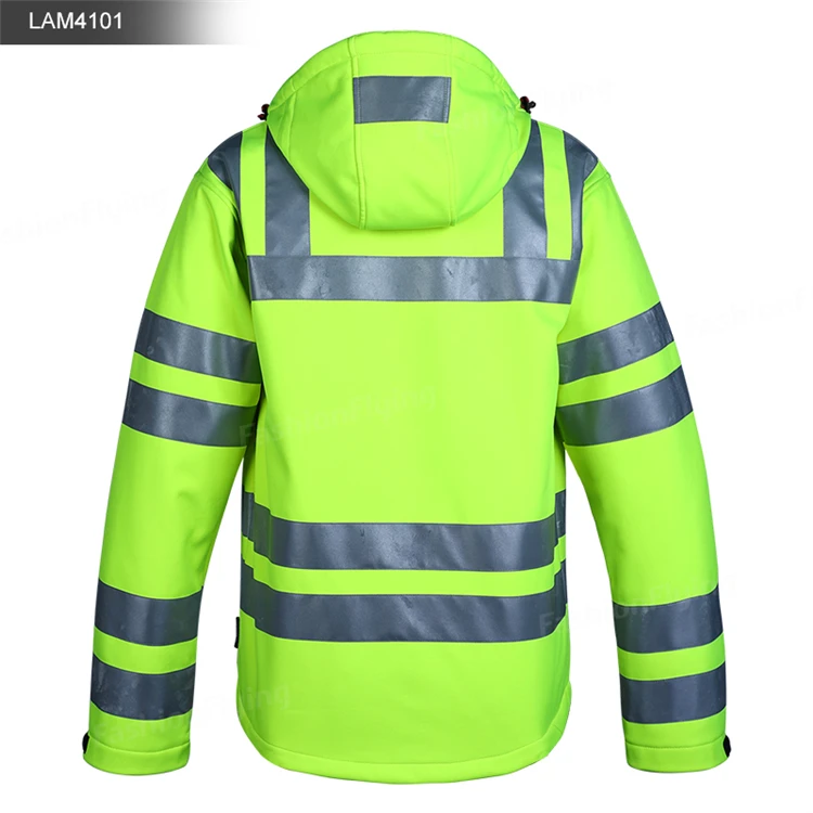 Мужской софтшелл 3M Scotchlite светоотражающий открытый пожарный безопасность Hi Vis рабочая одежда