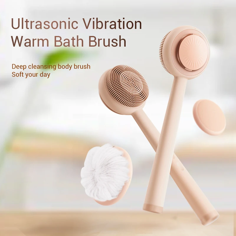Body Cleanse Exfoliation Massage Choice thermoltherapy vibrations waterproof silver-infused loofah sonic technology bath brush