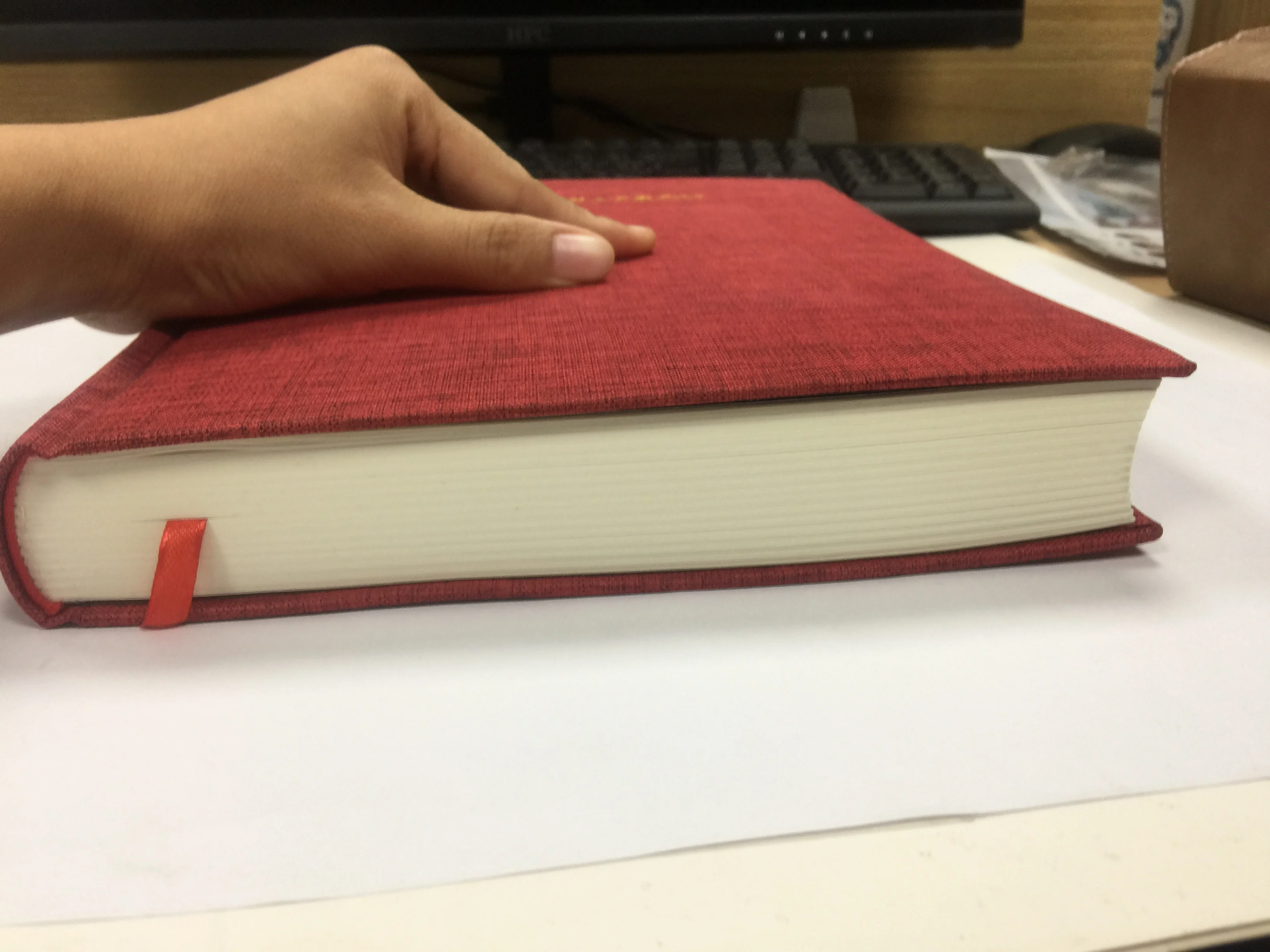 Прошитый переплет белье Обложка книги бюджетный ткань ноутбук покрыта тканью