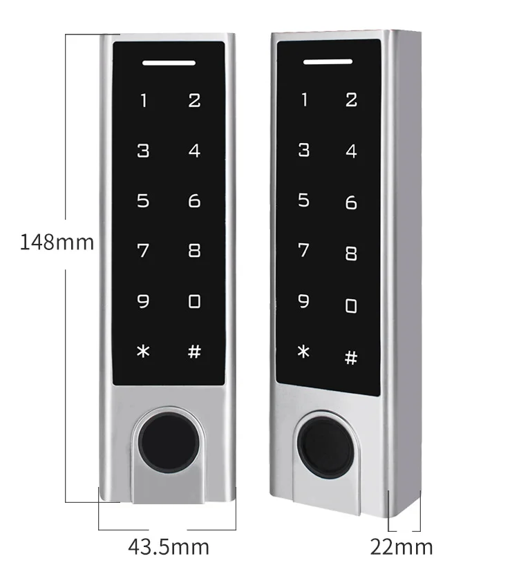 TUYA APP Outdoor Touch Biometric Fingerprint Recognition Smart Door Access Control Machine