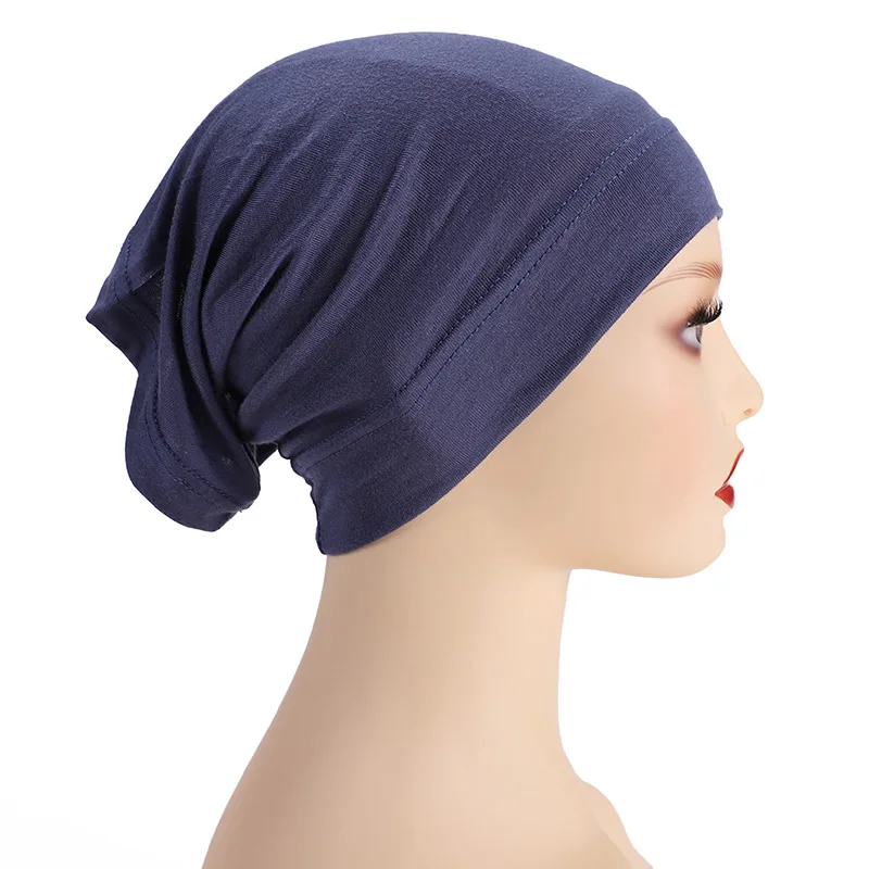 Factory Wholesale 26 Colors Arabic Woman Wear Hijab Inner Cap Underscarf Bonnet Tube Turban Hijab Cap