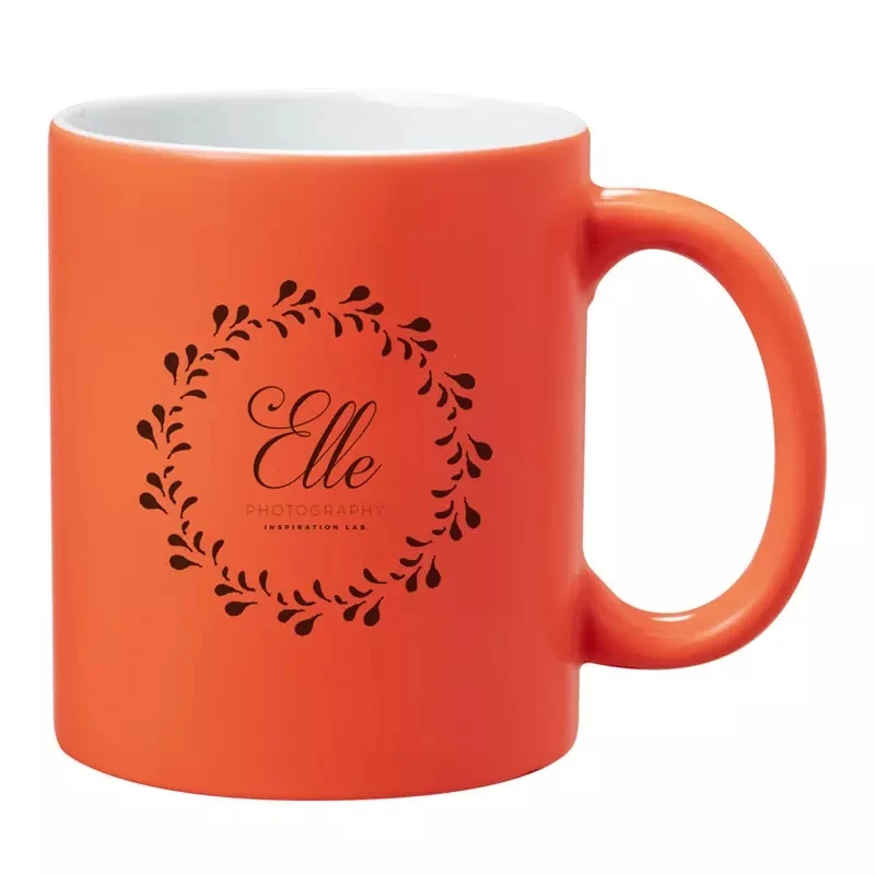 Многоцветная керамическая чашка AIDARY с ручкой пустая теплопередающая печатная кружка флуоресцентная 11 унций сохраняет тепловую сублимацию 2024