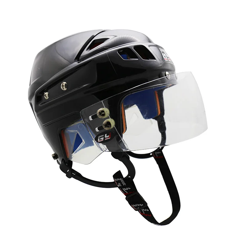 High Quality Custom outer anti-scratch  inside anti-fog  Helmet Gear Factory Wholesale for Skiing and Ice Hockey