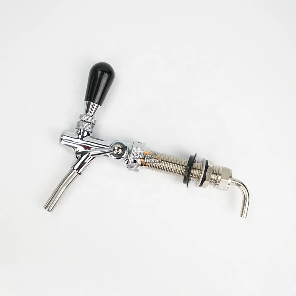 Beer Faucet, Homebrew Adjustable Beer Taps Flow Control Faucet with Long Shank