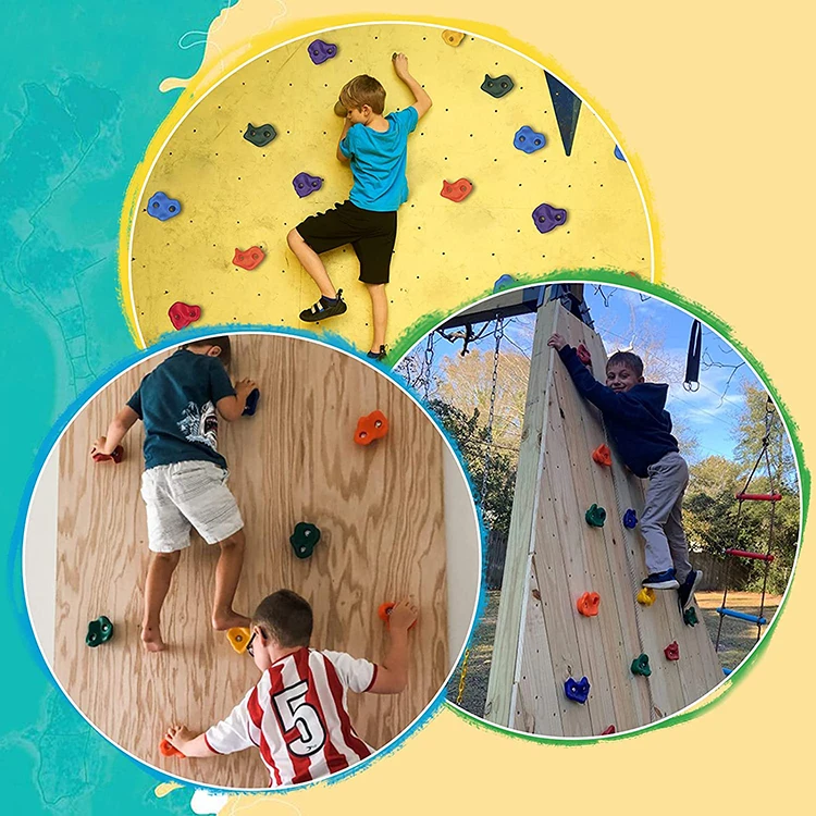 Factory Direct Sales Wall Grips Kit Rock Climbing Holds Rocks Climbing Stones Playground Rock Climbing For Kids