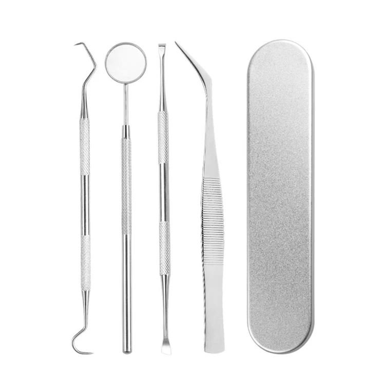 Hot selling custom logo/packing stainless steel oral tools dental hygiene Kit for teeth cleaning