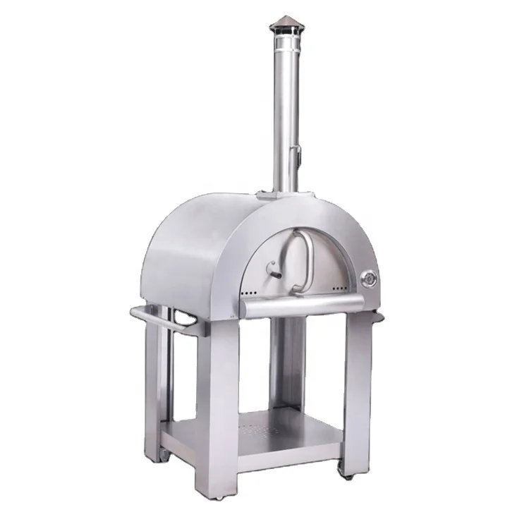 Portable wood fired brick pizza oven
