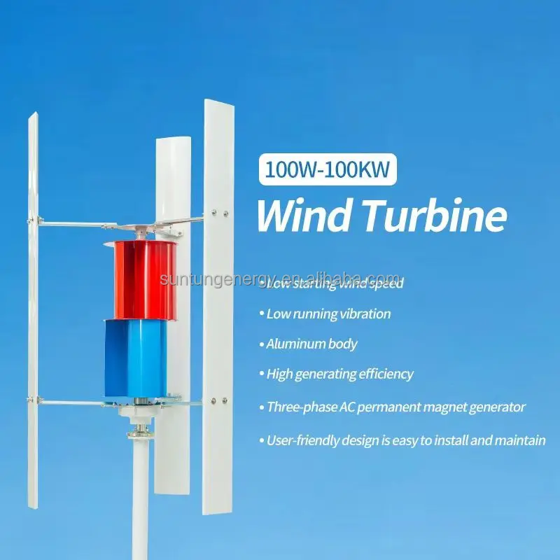 H Type CE Mark 1Kw 3Kw 5Kw 10Kw Direct Drive Motor Quality Reliable Environment Friendly Wind Turbine for Home