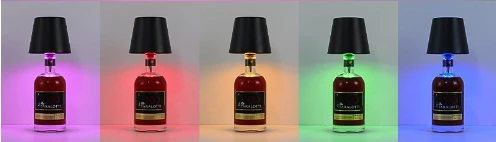 RGB-лампа для бутылки вина металлическая настольная лампа перезаряжаемая светодиодная светящаяся оптовая продажа от производителя