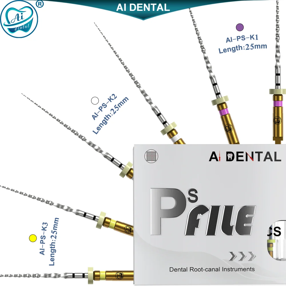 AI-PS loving File PathFile PT Root Canal NiTi Alloy Files Square Cross-Section Tip taper 2%  60 Degree Heat-Activated 25mm