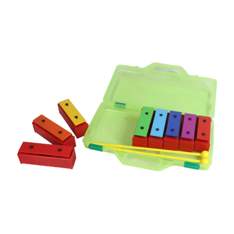Hot Selling Colorful 8 Key Metallophone Glockenspiel Percussion Musical Instruments For Baby