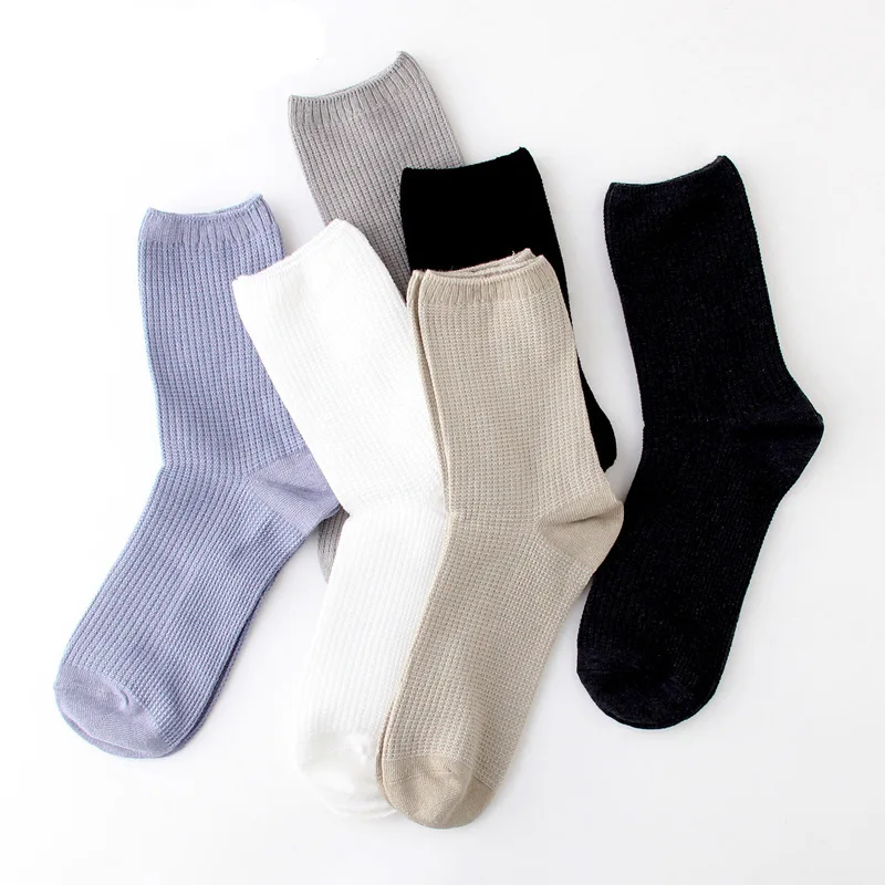  Factory Sale Various Breathable Cool Feeling Summer Crew Solid Hand Link Toe Hemp