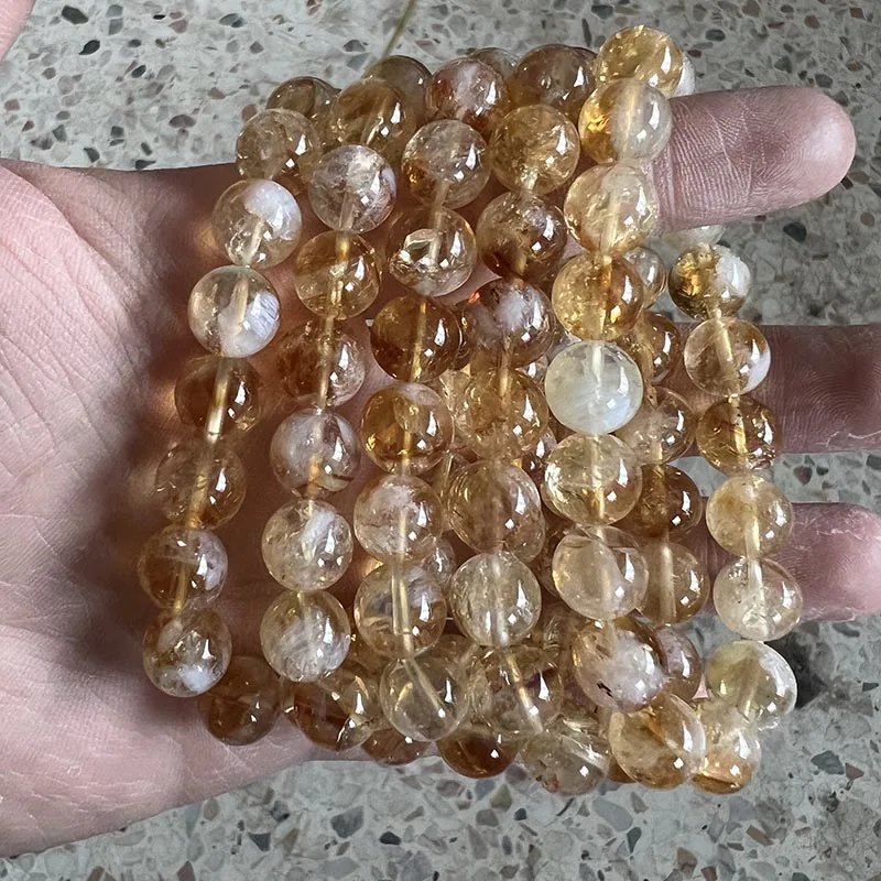 Hot Selling Natural Stone Quartz Crystal Beads Bracelets 6mm 8mm Agate Beads Handmade Elastic Gemstone Bracelets For Women Men