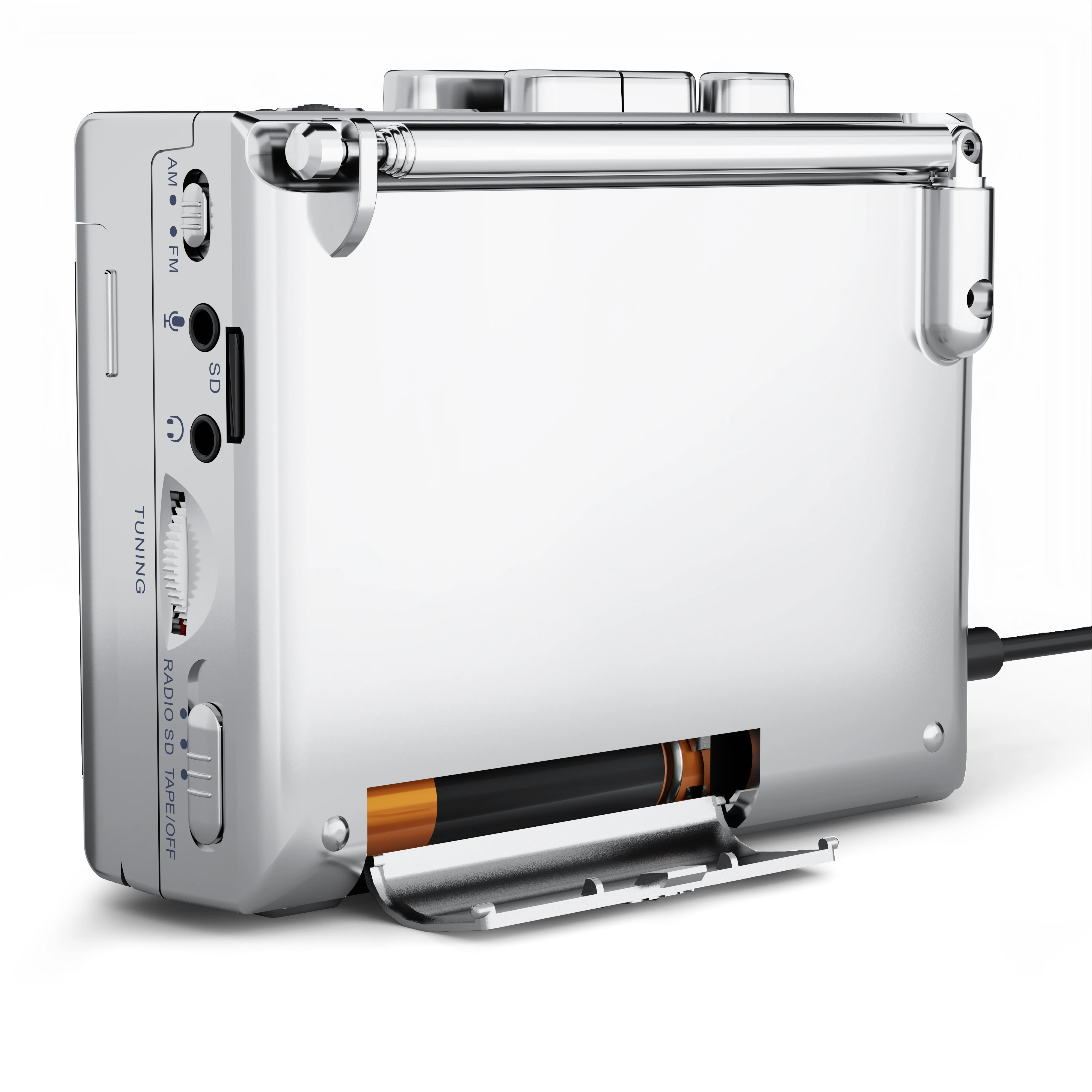 Прямая поставка с завода винтажный портативный музыкальный плеер Walkman MP3-плеер поддержкой Tf-карты Am Fm-радио Кассетный