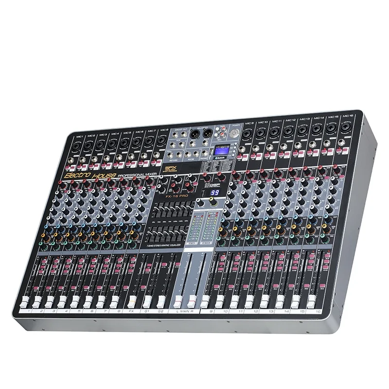 Профессиональный звуковой миксер 16 каналов моно 48 в USB аудио микшер сценическое оборудование цифровая консоль