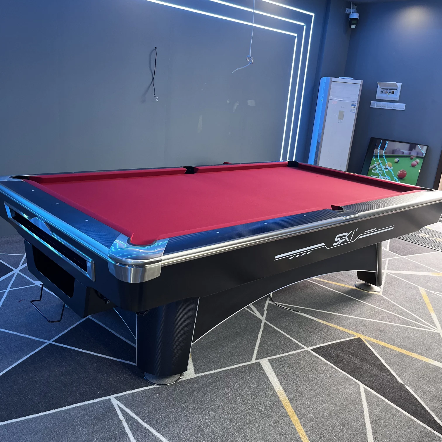 Competitive price American 9ft Billiard Slate Leather Pocket Pool Table for Nine-Ball billiard tables