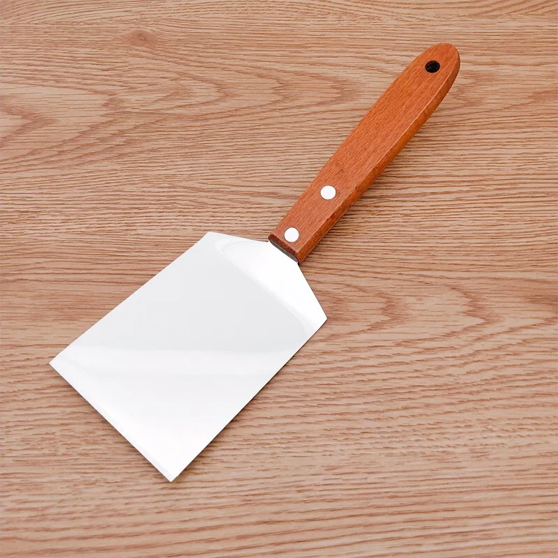 BBQ Grilling Pizza Pancakes Steak Spatula Stainless Steel Cheese Shovel Cake Flipper for Flat Top Griddle