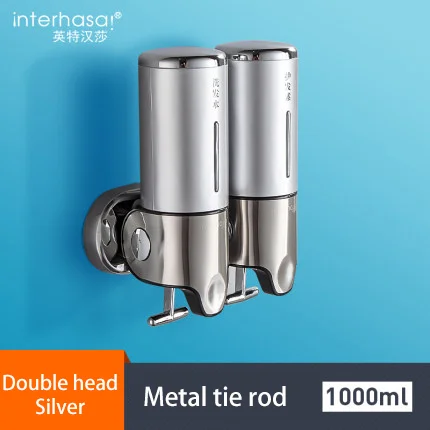 2 in 1 shower dispenser modern wall mounted refillable bath gel shampoo and conditioner body wash dispenser for shower gel