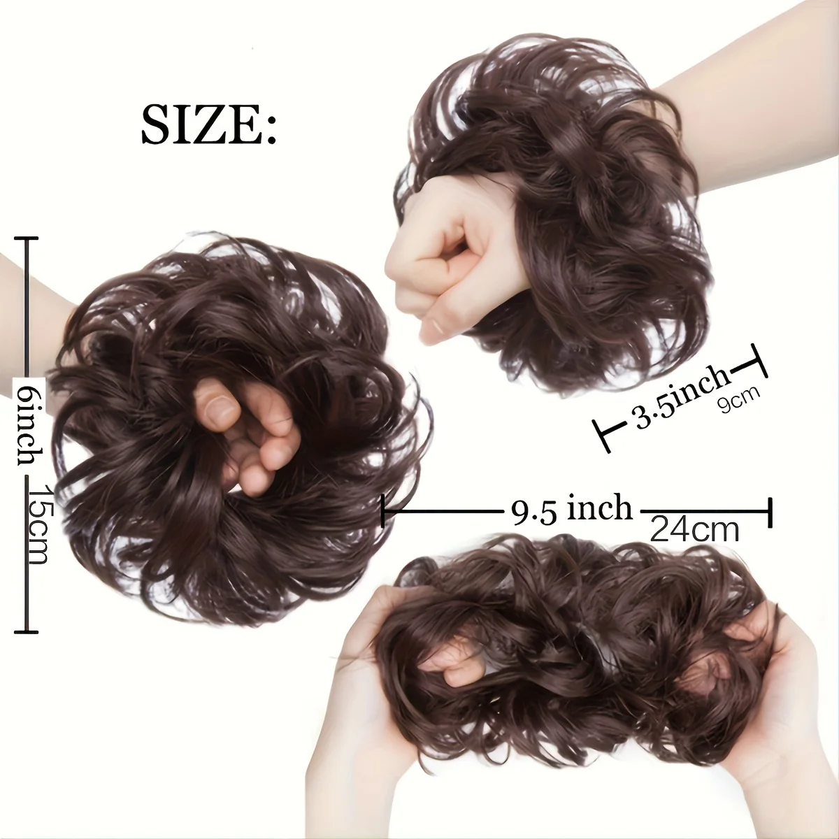 Synthetic  hair strandsHair Bun Hair Piece Scrunchies Updo Ponytail Extension Curly Synthetic Hair Chignon for WomenCurly curl