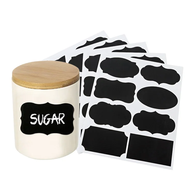 Custom Waterproof Chalkboard Kitchen Spice Label Stickers Home Jars Bottles Tags Chalkboard Label with markers pen