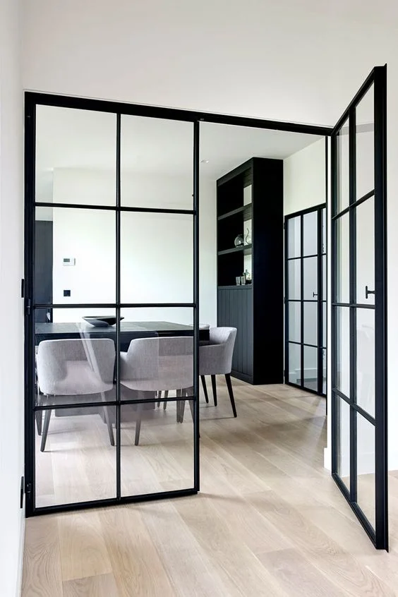 steel frame crittall glass houses interior french wrought iron door
