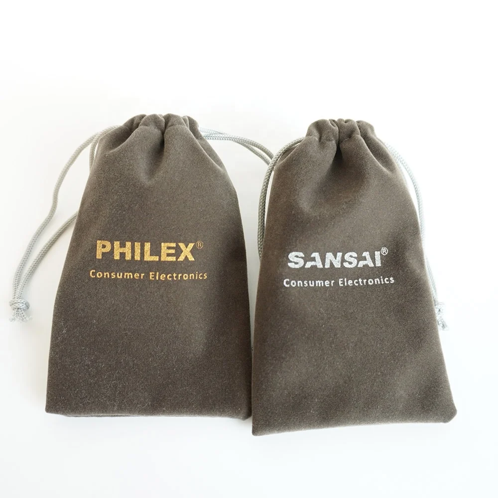 Custom logo Microfiber white rabbit candy necklace gift Packaging Bags suede tarot Drawstring tarot Jewelry velvet Pouch bag