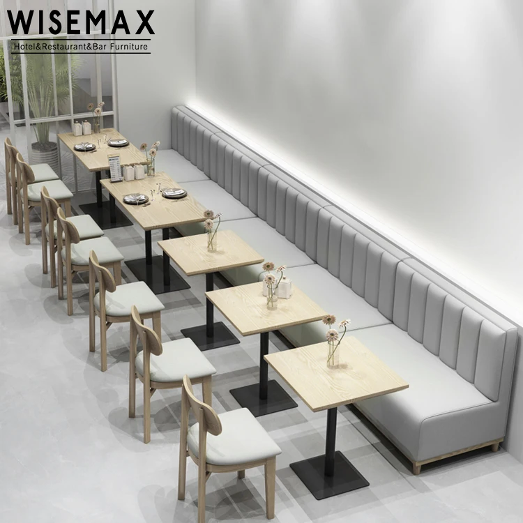 
Wholesale restaurant furniture modern upholstered cafe hotel booth seating leather wood restaurant booth sofa 