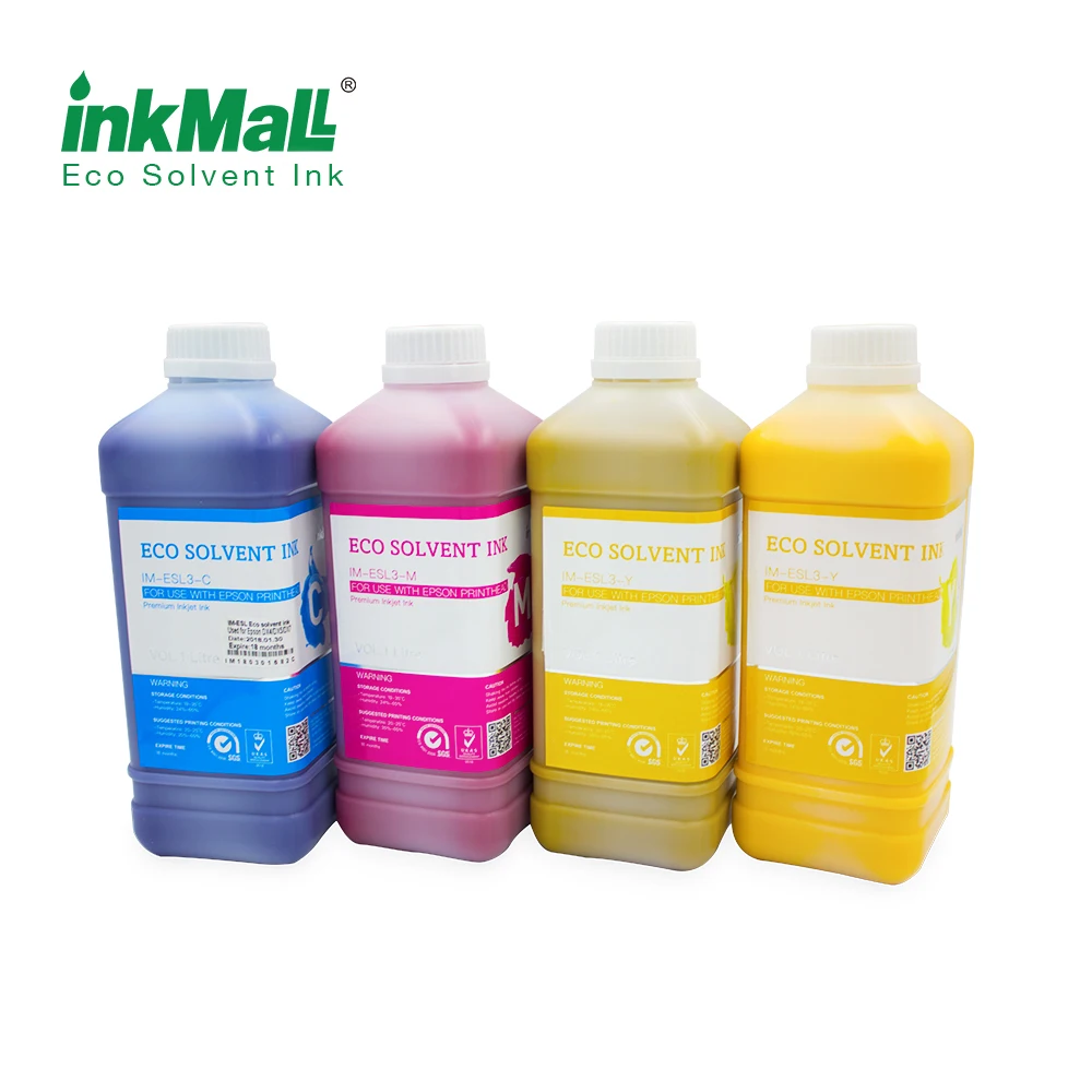 InkMall High Flexibility Eco Solvent Ink for Dx5 Dx7 Xp600  Piezo Nozzle Eyecolor Wide Format Eco Solvent Printing Machine