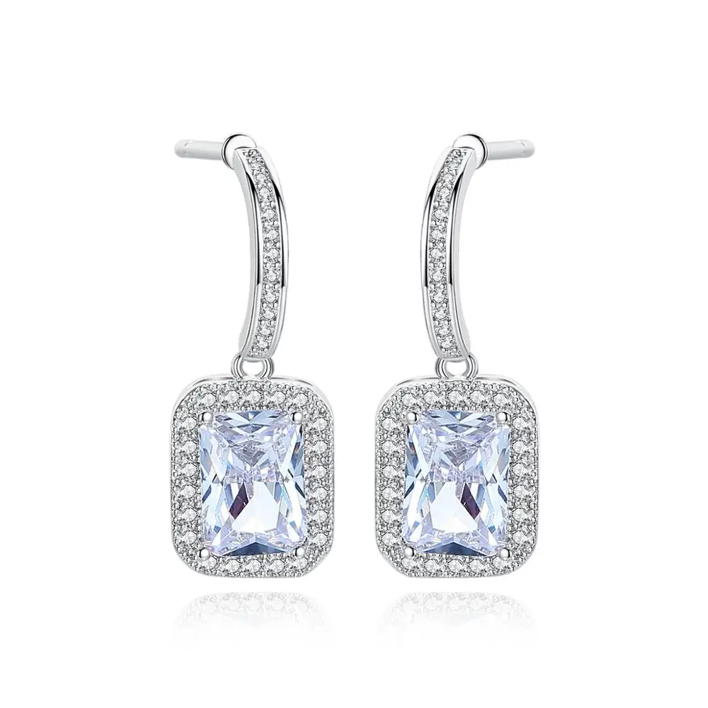 LUOTEEMI High Quality Minimalist Earrings Jewelry Women Earrings Square Geometric Drop Earings