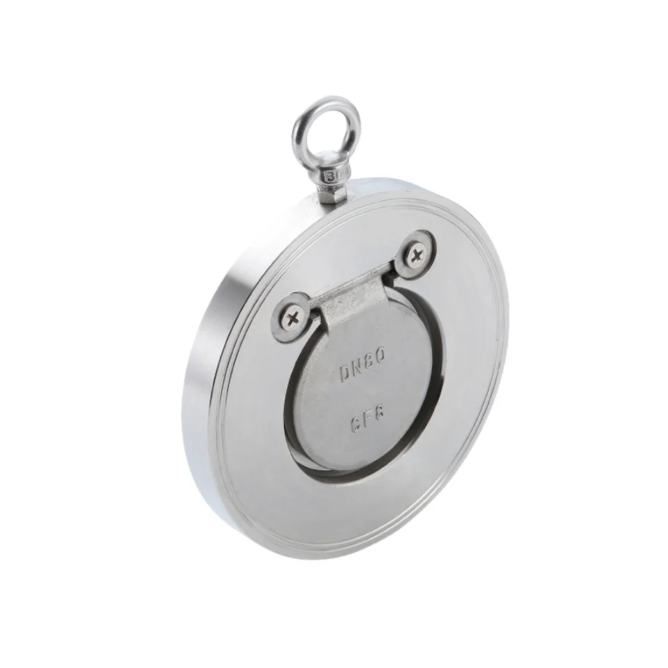 H74W-16P SS304 316L Stainless Steel Single Disc Wafer Type Circular Plate Check Valve