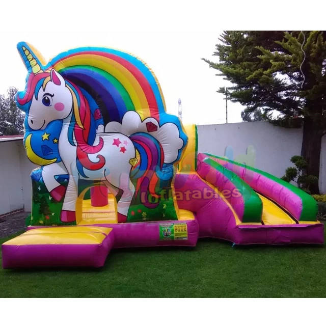 Commercial hupfburg moonwalk unicorn inflatable jumping castle for sale