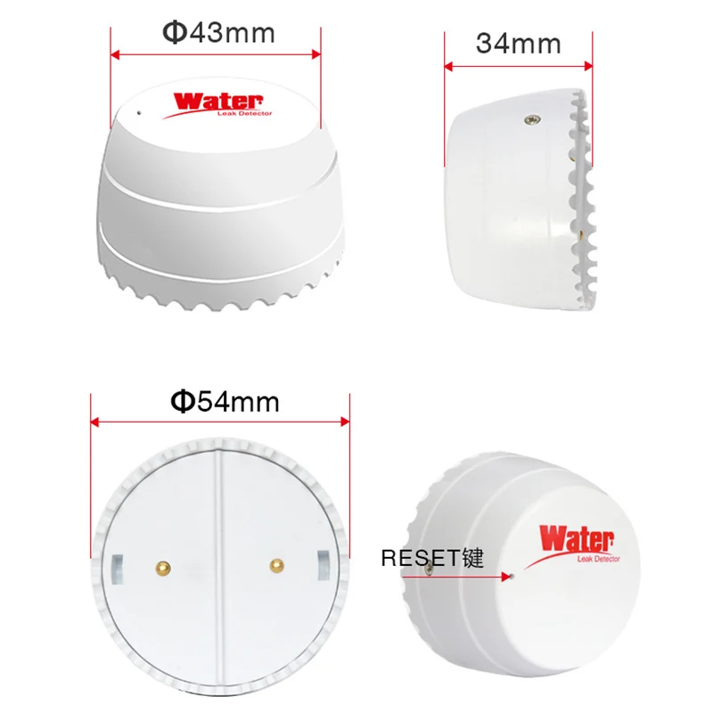 
Most popular easy installation for home security alarm system 433MHz Wireless Water Leakage Detector 