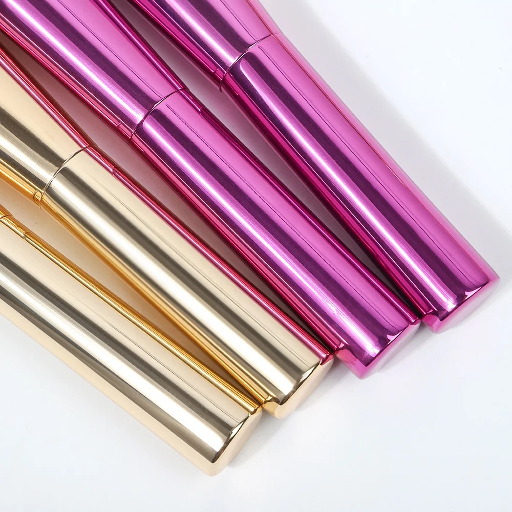 DIAS 8pcs Gold Aluminum Face Premium Synthetic Pink Vegan Private Label Luxury Makeup Brush Set Custom Logo