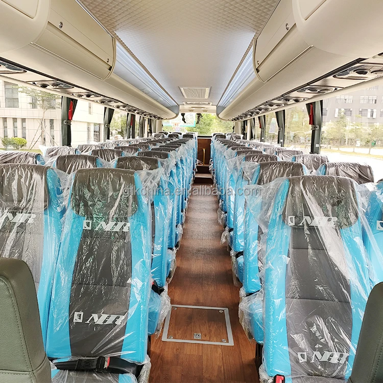 12m 65 seats new condition diesel Coach Bus 70 seater Automatic Guangtong Optional diesel bus for Sale