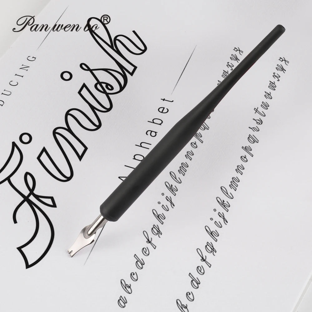 Panwenbo Calligraphy Pen Set 1 or Beginners - Fountain Dip Pen Ink Set With 5 Replaceable Nibs